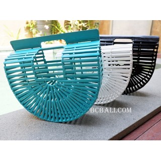 bamboo handbags fan style 3color 